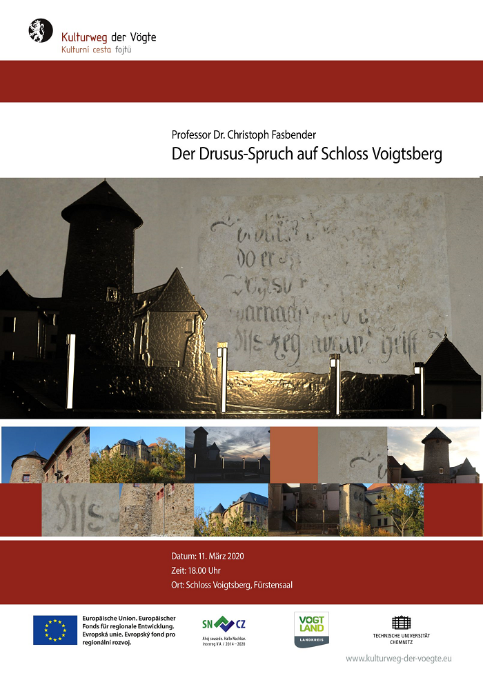 Plakat "Der Drusus-Spruch auf Schloss Voigtsberg"
